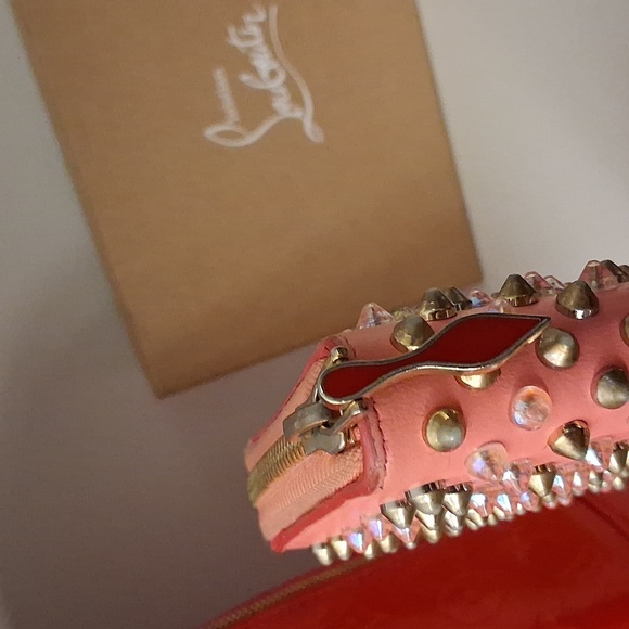 Christian Louboutin Studded Pink Wallet - Picture 2 of 3